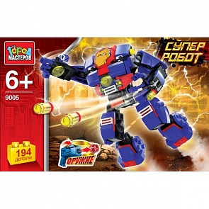 Конструктор – Супер Робот, 194 детали (Город Мастеров, LL-9005-Rsim)